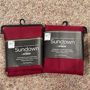 Eclipse Sundown Burgundy Curtains